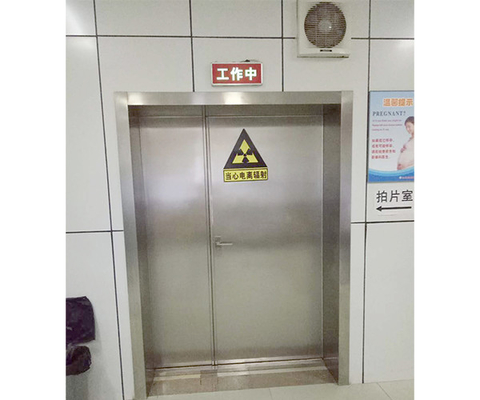 Porte de radiographie médicale en acier à écran de rayonnement avec cadre en acier Construction et fonction