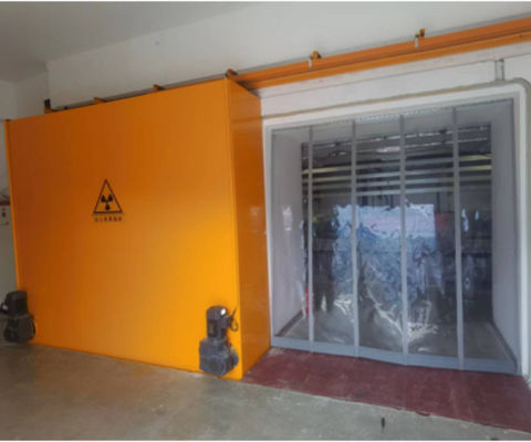Porte de protection contre les rayonnements en acier avec revêtement en poudre finition hauteur personnalisable et verrouillage de mortier ou barre de panique