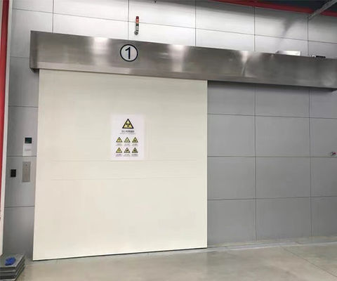 Porte de protection contre les radiations avec joint en néoprène ou silicone, finition revêtement en poudre ou acier inoxydable et hauteur de 1700 mm à 2300 mm